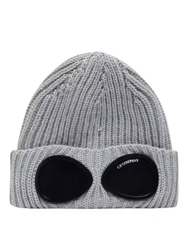 Extra Fine Merino Wool Goggle Beanie Grey - CP COMPANY - BALAAN 2