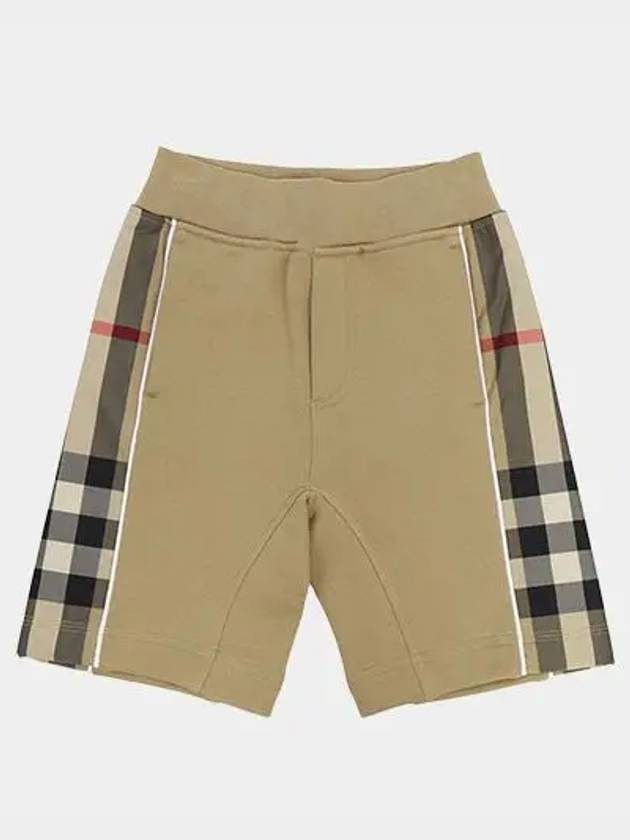 Kids Check Cotton Shorts Pants Archive Beige 8051437 A7026 - BURBERRY - BALAAN 1