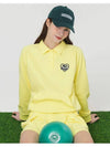 Heart logo point collar neck sweatshirt YELLOW - MONBIRDIE GOLF - BALAAN 5