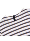 Striped linen blend short sleeve t-shirt STEE155 - IKALOOOK - BALAAN 6