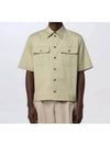 Cotton Short Sleeve Shirt Green - BOTTEGA VENETA - BALAAN 2