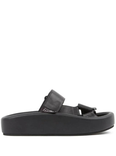 Webbing Slip-on Platform Sandals Black - MAISON MARGIELA - BALAAN 1