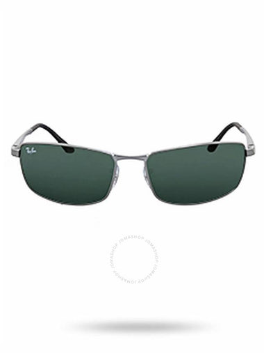 Ray Ban Green Classic G-15 Rectangular Men's Sunglasses RB3498 004/71 61 - RAY-BAN - BALAAN 1