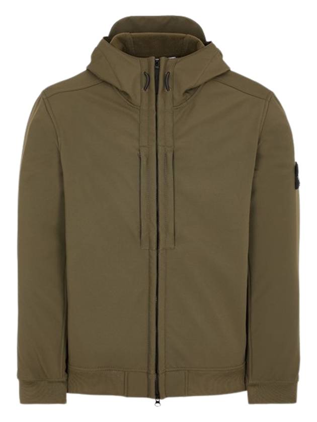 Soft Shell RE Dye Technology Hooded Jacket Khaki - STONE ISLAND - BALAAN 2