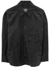 Back Logo Cotton Long Sleeve Shirt Black - WOOYOUNGMI - BALAAN 2