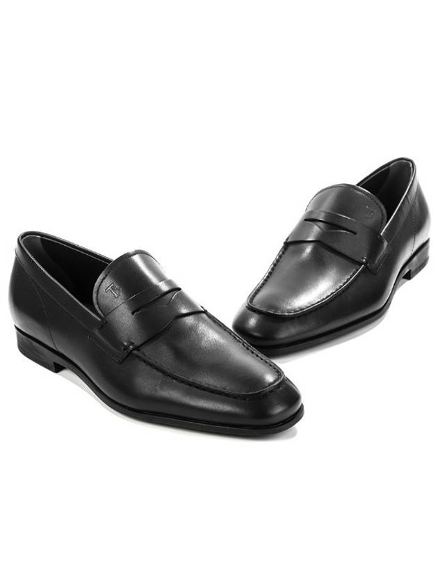 Men's Penny Leather Loafers Black - TOD'S - BALAAN 3