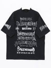 DIY Metal Cotton Short Sleeve T-Shirt Black - BALENCIAGA - BALAAN 3