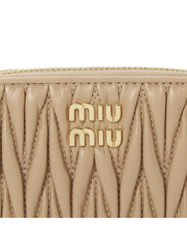 Matelasse Nappa Leather Coin Wallet Sand Beige - MIU MIU - BALAAN 6