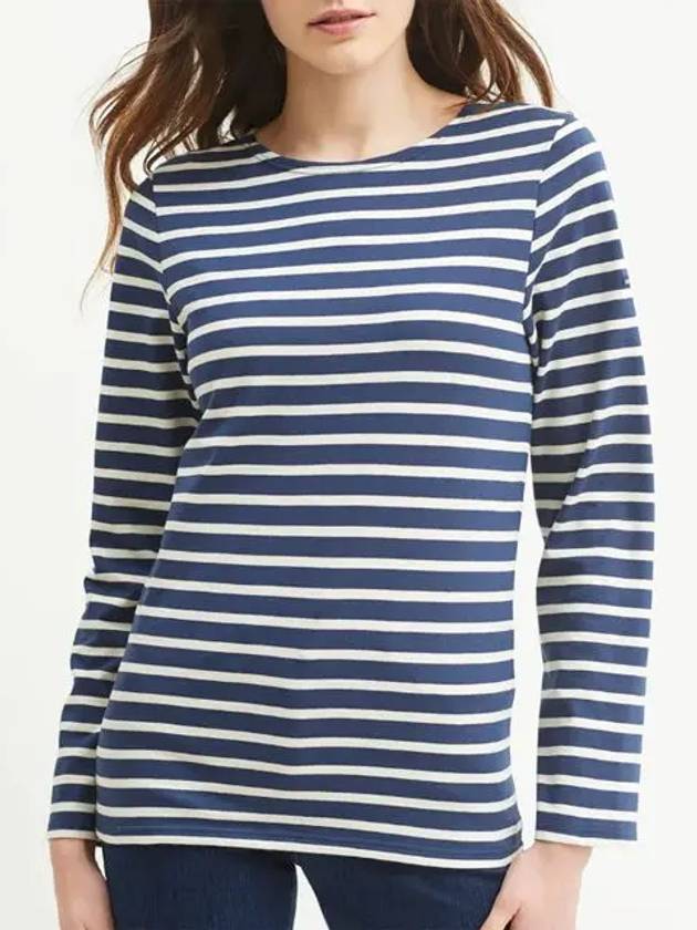 Minquiers Modern Stripe Long Sleeve T-Shirt Navy - SAINT JAMES - BALAAN 2