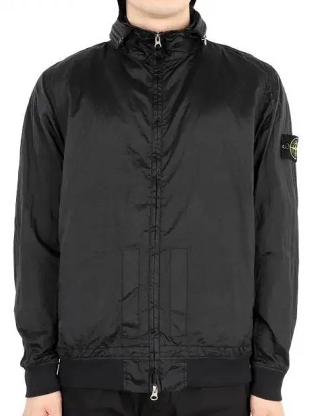 Men's Logo Patch Nylon Metal Zip-up Jacket Black - STONE ISLAND - BALAAN 2