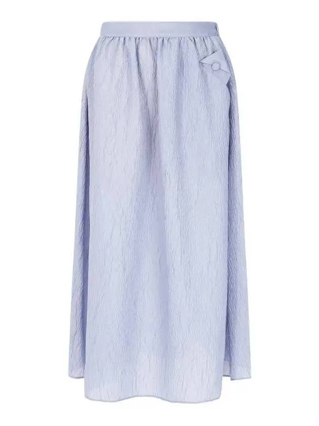 Women s Glossy Wrinkle Flare Skirt Blue 271172 - EMPORIO ARMANI - BALAAN 1