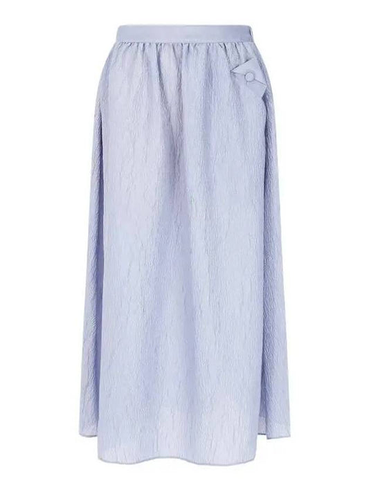 Women s Glossy Wrinkle Flare Skirt Blue 271172 - EMPORIO ARMANI - BALAAN 1