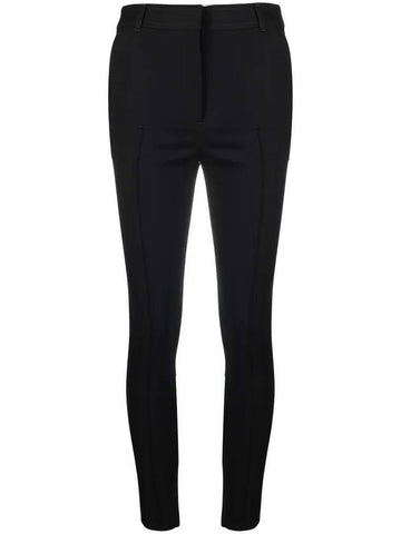 Women's Wool Tailored Slim Fit Pants Black - BURBERRY - BALAAN 1