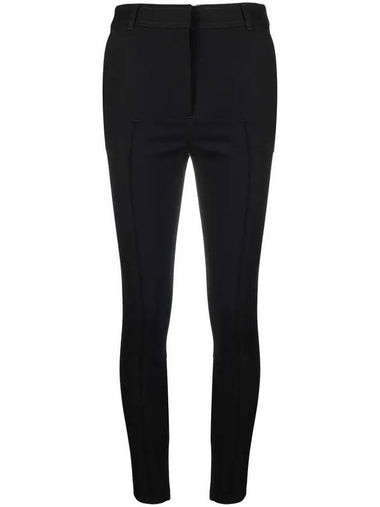 Women's Wool Tailored Slim Fit Pants Black - BURBERRY - BALAAN 1