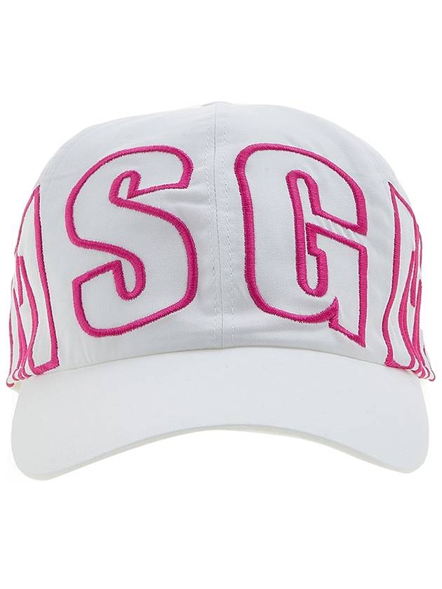 Embroidered Logo Ball Cap White - MSGM - BALAAN 3