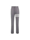 4 Bar Engineered Cotton Straight Pants Mid Grey - THOM BROWNE - BALAAN 2