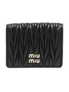 Matelasse Leather Half Wallet Black - MIU MIU - BALAAN 2