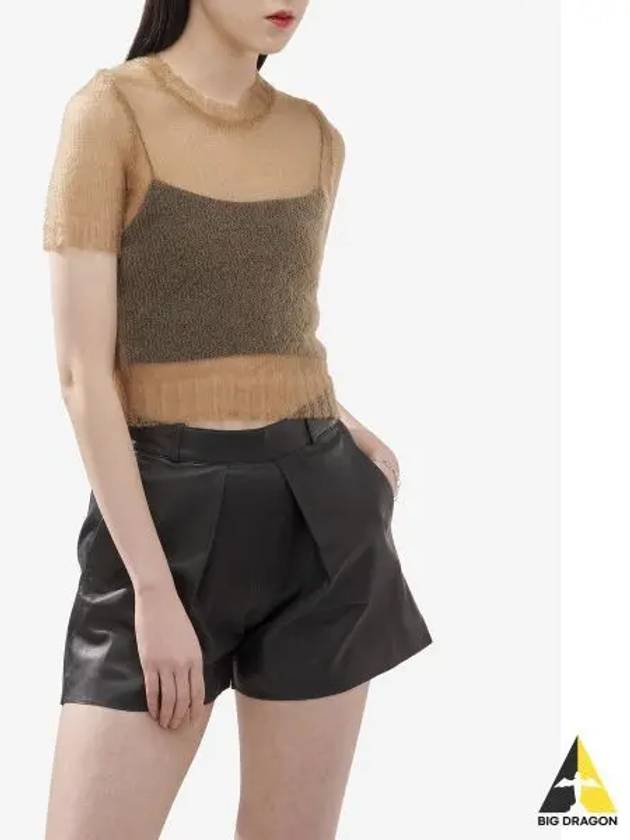 See-Through Crew Neck Short Sleeve T-Shirt Light Brown - MAISON MARGIELA - BALAAN 2