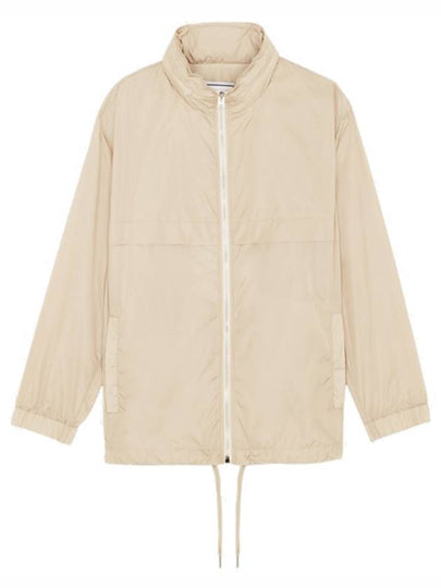 Back Maxi Heart Logo Zip-Up Jacket Beige - AMI - BALAAN 2