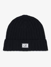 Logo Patch Wool Beanie Navy - CP COMPANY - BALAAN 2