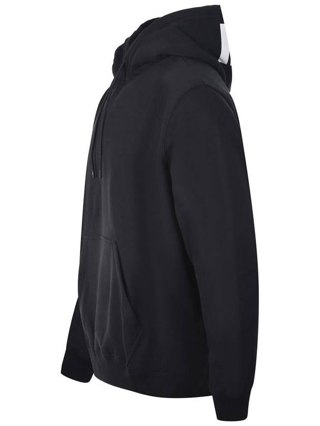 Maxi Logo Cotton Hoodie Black - MSGM - BALAAN 4