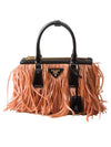 Galleria Feather Mini Bag Apricot Black - PRADA - BALAAN 1