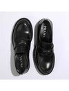 Chocolate Brushed Leather Loafers Black - PRADA - BALAAN 6