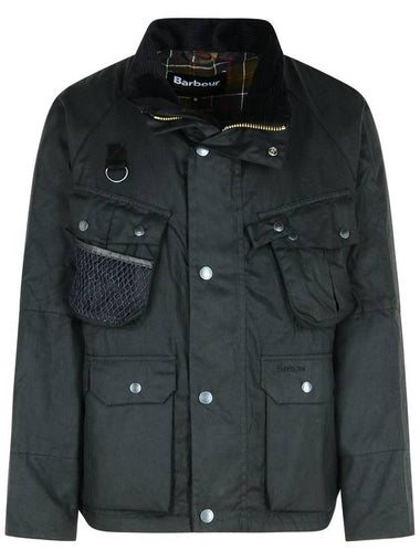 Barbour 'Modified' Black Waxed Cotton Jacket - BARBOUR - BALAAN 1