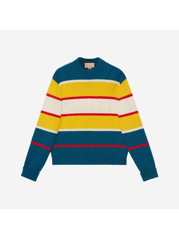 Striped Wool Knit Knit Top - GUCCI - BALAAN 1