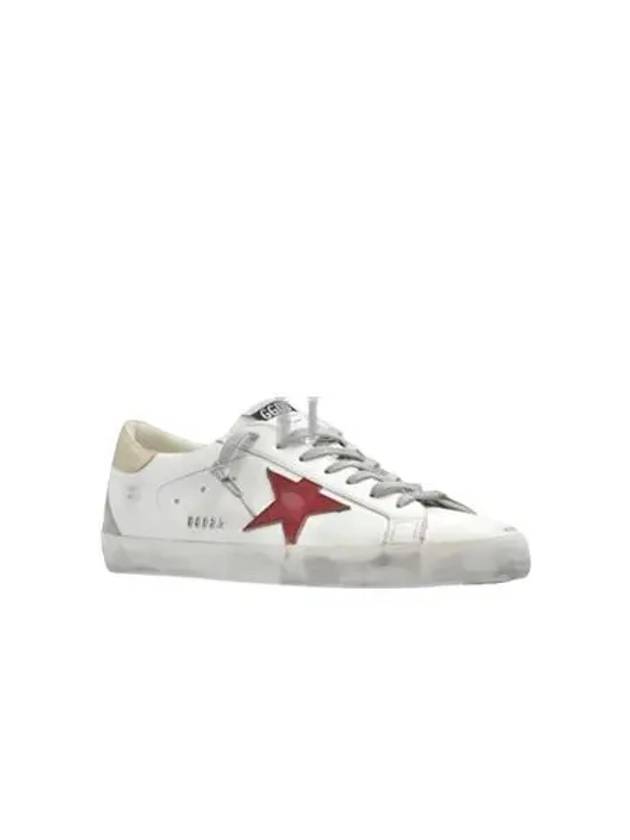 Superstar Leather Low Top Sneakers Red White - GOLDEN GOOSE - BALAAN 2