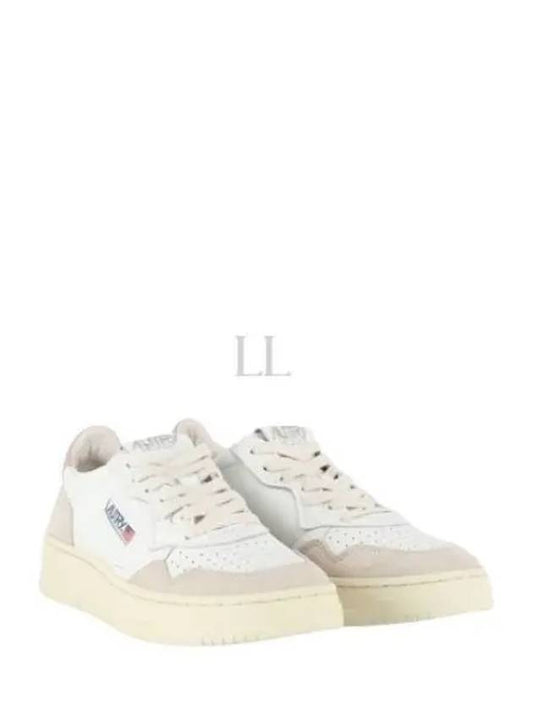 Medalist Leather Suede Low Top Sneakers White Pink - AUTRY - BALAAN 2