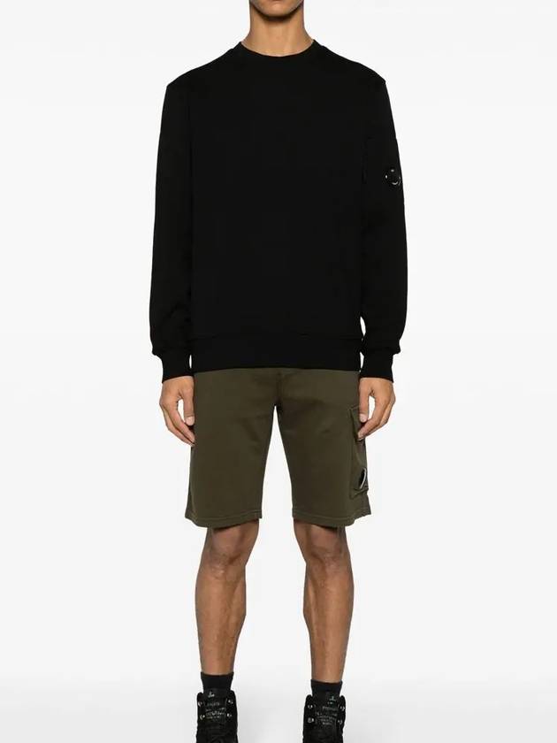 Diagonal Raised Fleece Sweatshirt Black - CP COMPANY - BALAAN 4