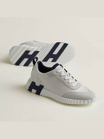 Men s Bouncing Sneakers White Navy 44 H221898ZH91400 - HERMES - BALAAN 1