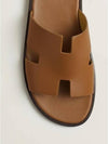 Izmir Leather Slippers Gold - HERMES - BALAAN 5