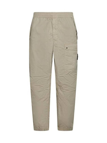 Logo Twill Cotton Cargo Track Pants Sand - STONE ISLAND - BALAAN 1