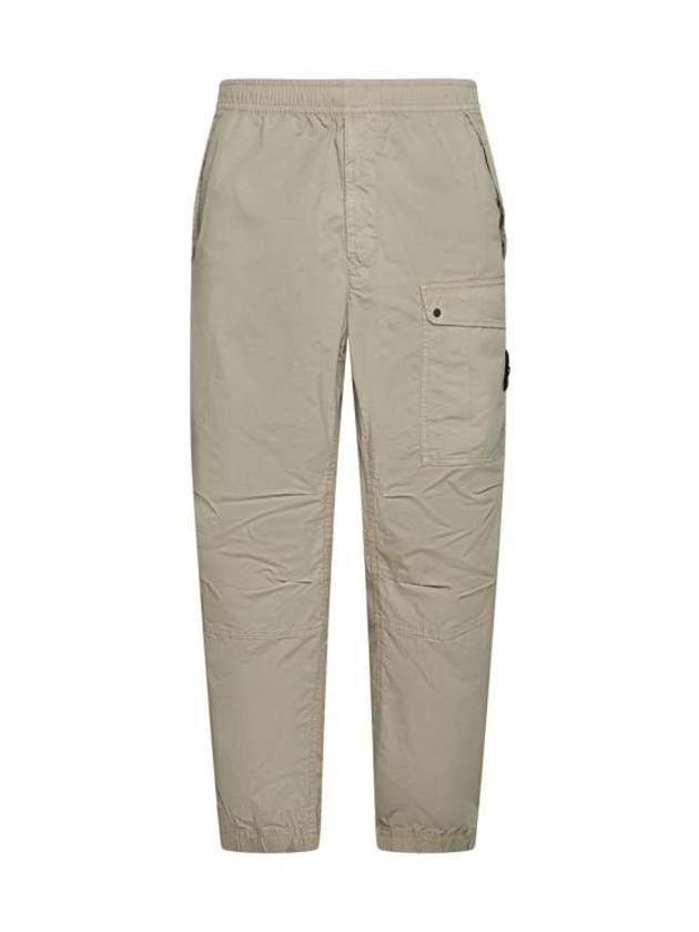 Logo Twill Cotton Cargo Track Pants Sand - STONE ISLAND - BALAAN 2