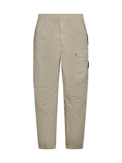 Logo Twill Cotton Cargo Track Pants Sand - STONE ISLAND - BALAAN 2