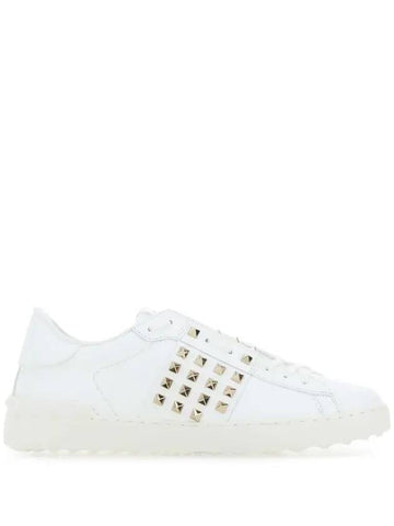 Rockstud Untitled Low Top Sneakers White - VALENTINO - BALAAN.