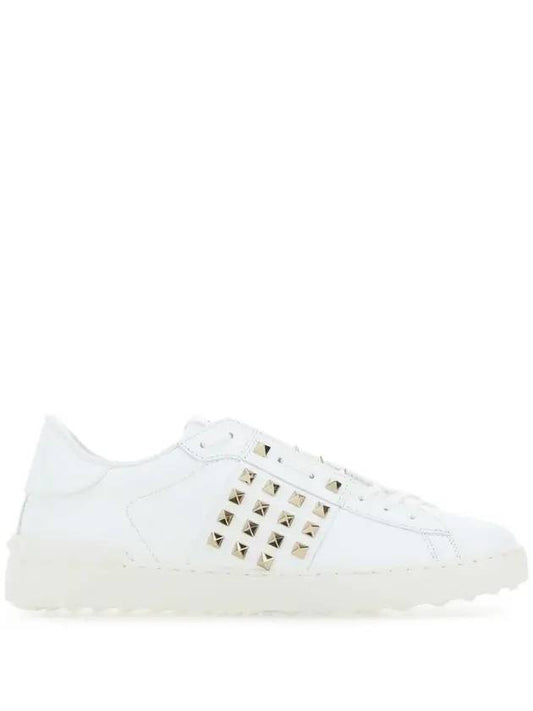 Rockstud Untitled Low Top Sneakers White - VALENTINO - BALAAN.