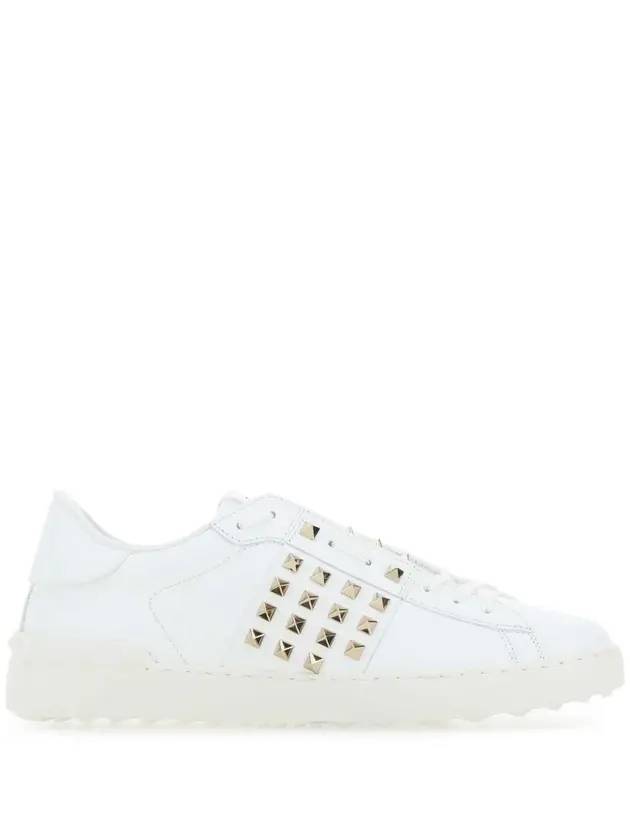 Rockstud Untitled Low Top Sneakers White - VALENTINO - BALAAN 1