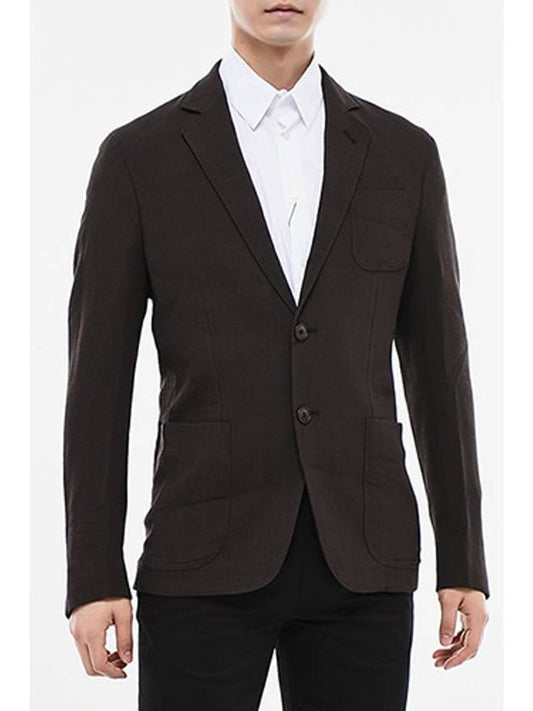 Giorgio Armani 8WGGG02B single breasted jacket brown T003N U8WL - EMPORIO ARMANI - BALAAN 2