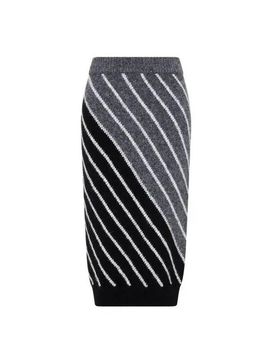 striped pattern midi skirt multi - STELLA MCCARTNEY - BALAAN 1