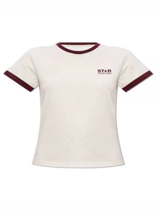 Lina Cotton Short Sleeve T-shirt White - GOLDEN GOOSE - BALAAN 2