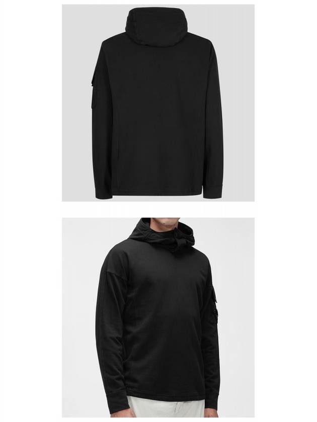 Lens Wappen Hooded Jacket Black - CP COMPANY - BALAAN 6