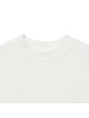 Ribbed Mock Neck Half Short Sleeve T-Shirt White - NOIRER - BALAAN 5