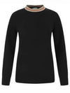 Cashmere Knit Top Black - BURBERRY - BALAAN 2