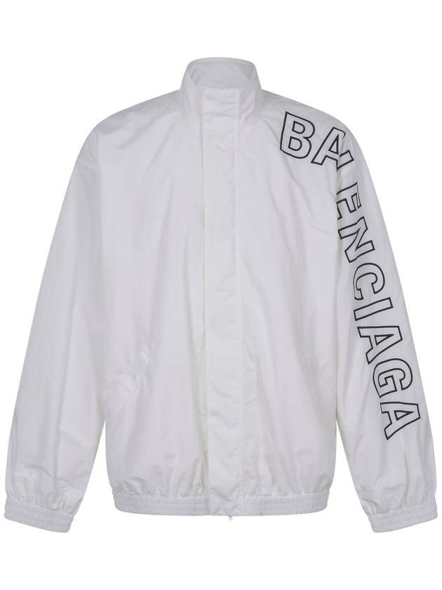 Embroidered Logo Track Jacket White - BALENCIAGA - BALAAN 2