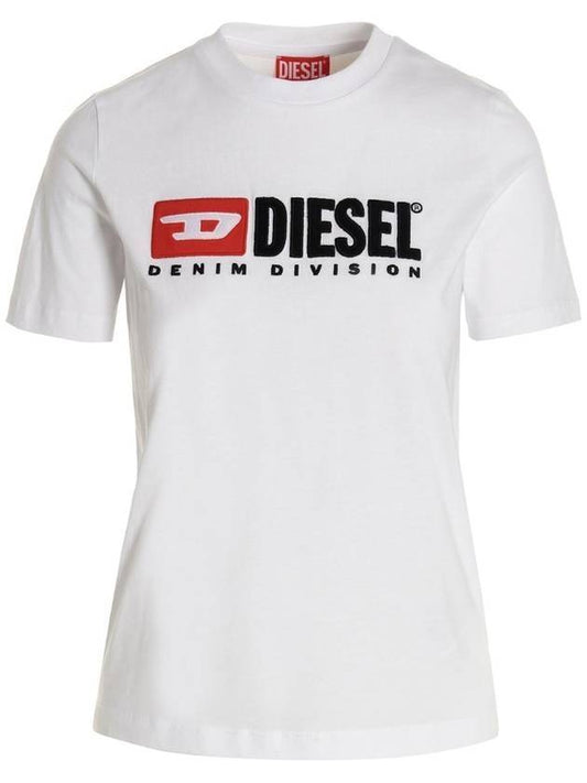 T Reg Div Short Sleeve T-Shirt White - DIESEL - BALAAN 1