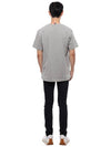 Men's Side Slit Relaxed Short Sleeve T-Shirt Light Grey - THOM BROWNE - BALAAN 6