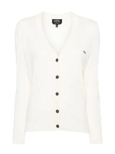 Bella Logo Embroidery Cardigan Ivory - A.P.C. - BALAAN 2